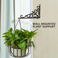 Cast Iron Plant Hanger Flower Basket Hook for Indoor Outdoor Bird Feeder Lantern Planters Pots Wind Chimes