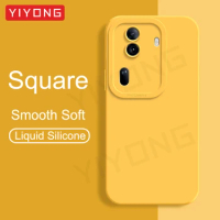 For Reno11 Pro Case YIYONG Square Soft Liquid Silicone Cover For OPPO Reno 11 10 Pro Plus Reno10 Pro+ 5G Shockproof Phone Cases