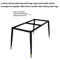 Custom Dining Table Metal Legs, Wrought Iron Table Frame, Marble Slate Dining Table Legs