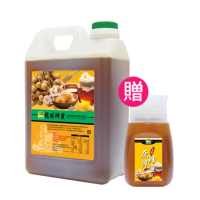 【彩花蜜】台灣龍眼蜂蜜3000gX1桶+原淬蜂蜜320gX1瓶
