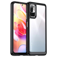 Luxury Acrylic Cover For Redmi Note10 5G note 10lite Shockproof Transparent Mobile Shell for redmi note 10t 5g Silicone Cases