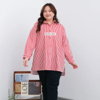 My Plus Size - Kemeja Salur Jumbo Wanita 4000, Ld 125, 135 & 145 cm | Kemeja Salur Katun Jumbo | Kem
