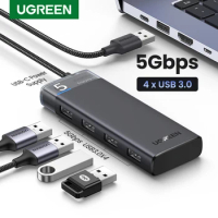 【NEW】UGREEN USB HUB USB3.0 HUB 4 Ports 5Gbps USB Multi Splitter Adapter For Macbook iPad Pro Air Laptop PC Computer Accessories