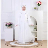 Dungdungkids Gamis Anak Outer Fukuro Jacquard Ceruty Mix Tile Variasi Payet Free Jilbab 3 - 14 Tahun