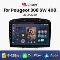 Junsun V1 Pro 8G+256G For Peugeot 308 308SW 408 2012 - 2020 Car Radio Car video players CarPlay Android Auto No 2 din 2din DVD