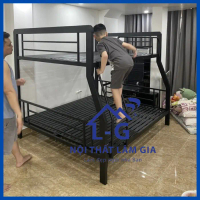 [HỎA TỐC HCM] Giường tầng sắt VA cao cấp màu đen sắt hộp 4x8 giao hàng miễn ship