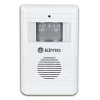 【KINYO】電池式遠距無線門鈴 紅外線感應來客報知器(32首音樂選擇/5m感應距離)