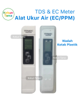 TDS & EC Meter Hidroponik / Alat Ukur Air PPM Hidroponik / Kesehatan - Wadah Kotak