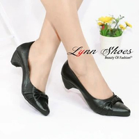 Lynn Sepatu Kerja Phantofel Wanita Hak Pendek 3cm PH20C - Cream / Hitam 38 Krem