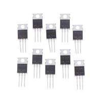อุปกรณ์เสริม DIY, 10 ชิ้น, ใหม่, สีดำ, IRFZ44N IRFZ44 Power MOSFET, การแทรกโดยตรง, ทรานซิสเตอร์ TO-2