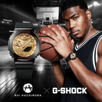【CASIO 卡西歐】G-SHOCK NBA球星 八村壘聯名 八角形金屬錶圈 藍牙 太陽能電力 (GBM-2100RH-1A)