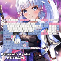Genshin Impact Keycap Beauty Barbara Gunnhildr Kamisato Ayaka Keycaps Mechanical Keyboard Accessories Cosplay Gifts