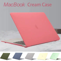 Suitable For MacBook Air Pro 11.6 12 13.3 15.4 16 inch Apple Laptop Protective Shell Frosted Cream Case Protective Sleeve