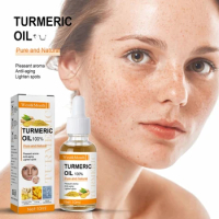 Turmeric Freckle Whitening Serum Fade Dark Spots Removal Pigment Melanin anti-wrinkle lift firming Facial Skin Care essence oil