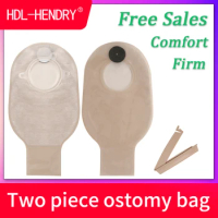 Two Pieces Ostomy Bags 45mm Hole Carbon Fliter With Clips Colostomy Bags Drainable Stoma Bag 4201 Use with Plates 7201