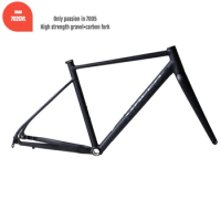 700C MOSSO 702GVL GRAVEL Road Bicycle Frameset Aluminum Alloy Disc Brake Frame with Carbon Fork Thru Axle 12x142mm Bicycle Parts