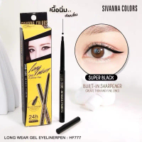 SIVANNA COLORS Long Water Gel Eyeliner HF777 อายไลเนอร์ อินไลเนอร์ สีดำสนิท (0.5g x 1ชิ้น)