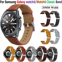 For Samsung Galaxy Watch 4/Watch4 classic Band Leather Replacement Strap For Samsung Gear S3/Active2 Bracelet Wrist 20/22mm