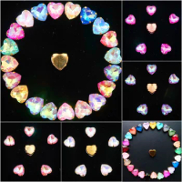 heart shape gold claw settings 20pcs/p 10mm jelly candy &amp; AB glass Crystal Sew on rhinestone bead shoes bags handicraft diy trim