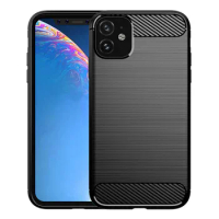 Shockproof Soft Case For Apple iphone 11 Back Cover Silicone Brushed Cases For iPhone 11 Carbon Fiber Case