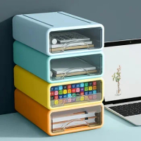 Multi-layer Pen Holder Drawer Style Desk Organizing Plastic Stationery Organizer Transparent Organizers Office Boxes Accessories