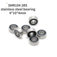 Small yellow wheel bearing SMR104 2RS micro stainless steel bearing 4*10*4mm deep groove ball