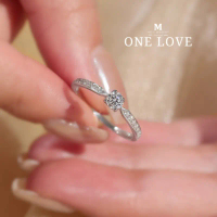MEETแหวนเงิน One Love แหวนเงินแท้ แหวนผู้หญิง แหวนเงินแท้ แหวนปรับขนาดได้ แหวนเรียบหรู แหวนแฟชั่น คํ