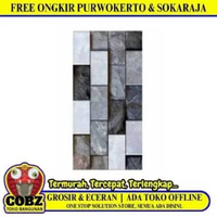25 CM x 50 CM / UNO Prato Keramik Dinding Timbul Matt Grey Dus