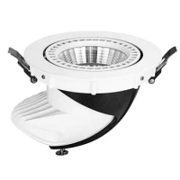 20W 30W 40W 50W LED Downlights AC85V-265V Round Black White Ceiling Lamp Indoor Lighting