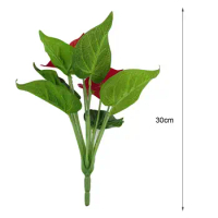 Durable Green and Red Faux Anthurium Plant Living Room Bathroom Decor Natural Lightweight Artificial Anthurium for Stores