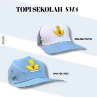 Topi Sekolah Abu Abu Sma Smk Seragam Anak Topi SMA Abu-abu