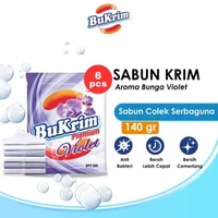 Bukrim Premium Jeruk Violet Sabun Colek Cream Detergent [140 g] isi 6 Pcs