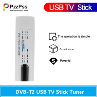 PzzPss Digital satellite DVB T2 USB TV Stick Tuner With Antenna Remote HD USB TV Receiver DVB-T2/DVB