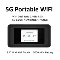 5G wifi router with sim card, mini portable wifi hotpots 5G sim router 5g with 2.4inch