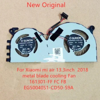 New Original Laptop CPU Cooling Fan For Xiaomi mi air 13.3inch 2018 metal blade cooling Fan 161301-FF FC FB EG500 40S1-CD50-S9A
