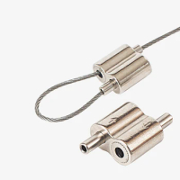 8 Shape Steel Wire Rope Length Adjustable Bidirectional Lockset Double Head Cable Clipper Lamp Hanging Connection Spring Clamps