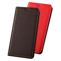Business Genuine Leather Manetic Phone Case Card Holster For OnePlus Nord N10 5G/OnePlus Nord 5G/OnePlus Z 5G Phone Bag Case