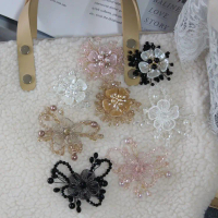 Luxury 3D Beaded Flower Brooch Material BA0120