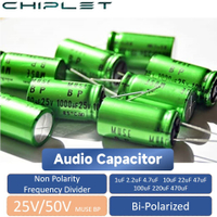 25V 50V Poleless Audio Capacitor BP MUSE 1uF 2.2uF 4.7uF 10uF 22uF 47uF 100uF 220uF 470uF Audio Coup