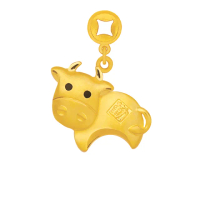 【幸運草金飾】勤牛 黃金墜(金重 0.55錢±0.07)