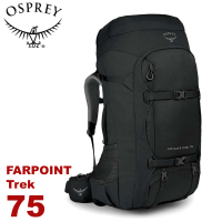 【OSPREY 美國 Farpoint Trek 75 旅行背包《黑》75L】雙肩背包/後背包/行李箱/登山/自助旅遊