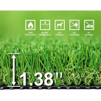 Artificial Grass Rug Indoor Outdoor, Realistic Thick Synthetic Fake Grass Mat for Dogs, (13 FT X 25 FT (325 Square FT))