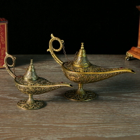 阿拉丁酒壺神燈創意復古喬遷大小號禮物家居客廳擺件工藝品阿拉伯