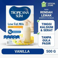 Tropicana Slim Susu Low Fat Vanilla 500g - Bantu Turunkan Kolesterol
