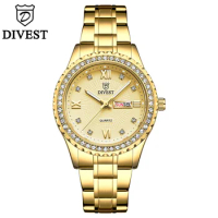 DIVEST Watches Women Fashion Quartz Mesh Stainless Steel Top Brand Luxury Casual Ladies Wrist Watch Lady Gift Relogio Feminino