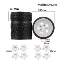 Tayar Lumba, 100X40mm, Penyesuai 17mm / 12mm / 14mm, 4PCS untuk 1 / 6 KM, 1 / 7, 1 / 8, Model RC MJX