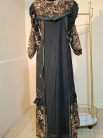 Maxi Dress-Gamis Ceruty Plisket Bunga