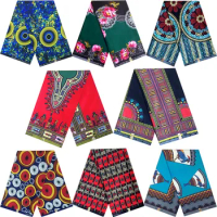 100% Polyester Ankara Africa Prints Circle Real JAVA Wax Fabric Tissu Loincloth Sewing Wedding Dress Crafts Patchwork Material