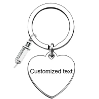 Personalized Custom Keychain Doctor Key chain Medical Tools Syringe key rings Nurse Medical students Gifts