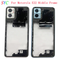 Middle Frame Center Chassis Cover Housing For Motorola Moto E22 Phone LCD Frame Repair Parts